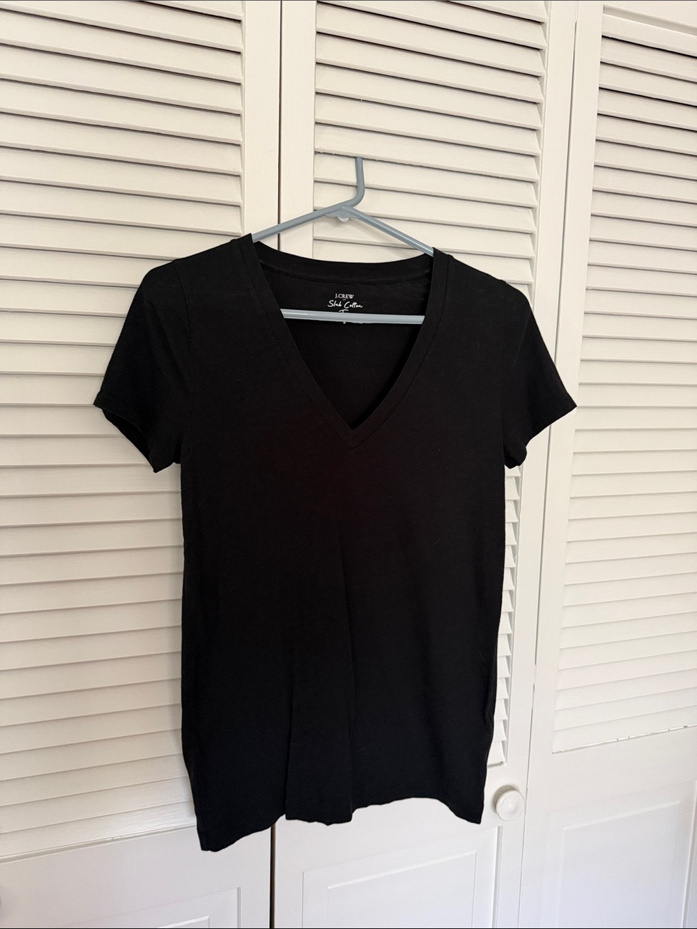 J. Crew Black V-Neck Short Sleeve Tee